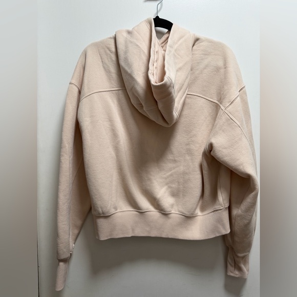 Offline By Aerie Hoodie Cropped Cream Sz XS OFFLINE Spell Out Beach Vacay Summer - Picture 4 of 7